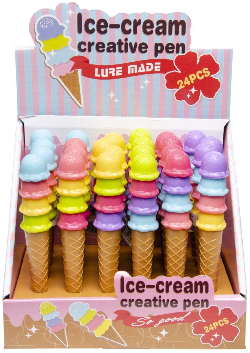 Duckiez Balpen Ijshoorntje - 24 stuks