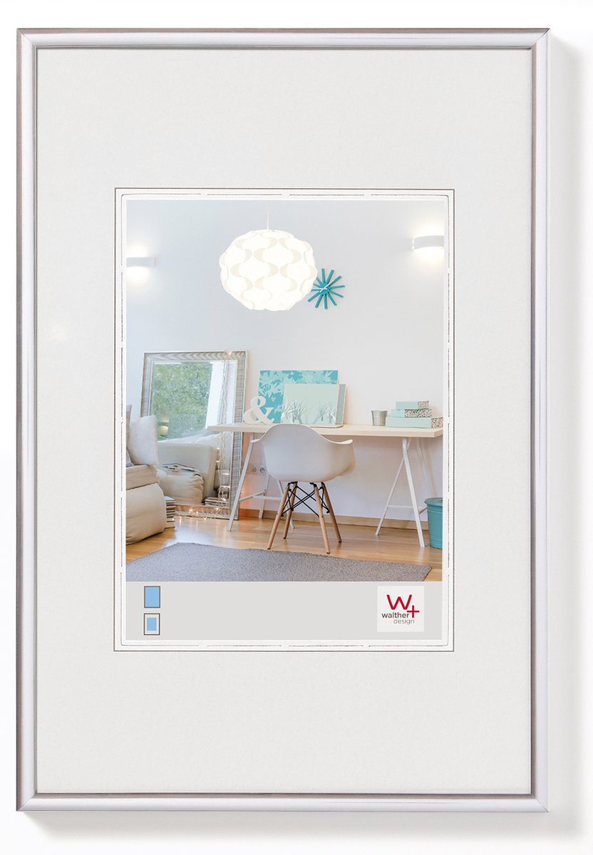 Walther New Lifestyle - Kunststof lijst - Fotoformaat 10x18 cm - Zilver
