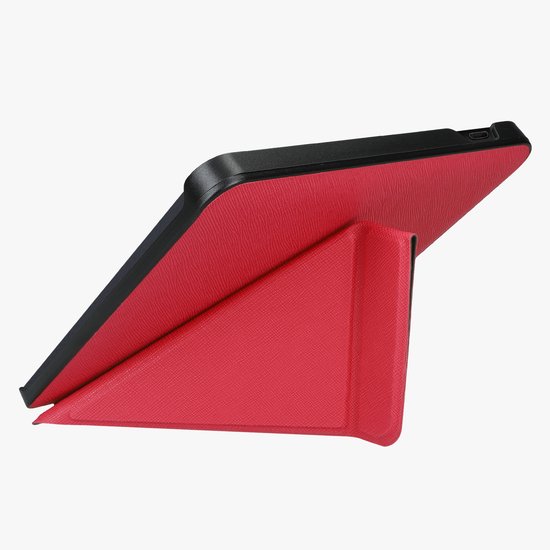 kwmobile e-reader hoesje geschikt voor Kobo Libra H2O hoes - Ereader flip case met standaard - E reader cover van kunstleer - In neon roze van Merkloos — afbeelding 5