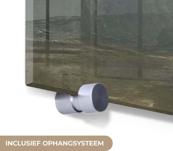 MuchoWow® Glasschilderij 180x120 cm - Schilderij acrylglas - Schep - Gereedschap - Schilderij - Foto op glas - Muurdecoratie woonkamer - Wanddecoratie slaapkamer - Schilderijen