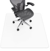 Vloerbeschermer bureaustoel mat – PVC – Geluiddempend – Voor harde vloeren – 120 x 90 cm – Transparant
