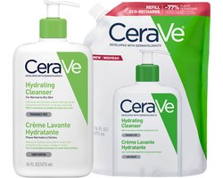 CeraVe Hydraterende Reinigingscrème + Navulling - voor de Normale tot Droge Huid - 473ml
