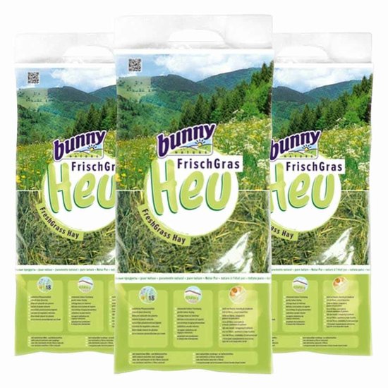 Bunny Nature Vers Gras Hooi - 3 x 3 kg - Voordeelverpakking