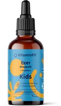 VitaminFit IJzer Kinder + Vitamine C in druppels - 100% Natuurlijk & Plantaardig - 50 ML - Vloeibaar