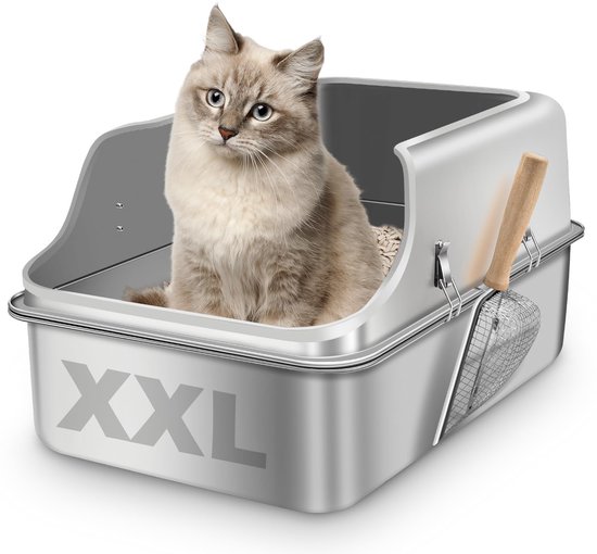 Foto: A sunny day automatische kattenbak inclusief app zelfreinigende kattenbak elektrische kattenbak automatische kattenbak xxl 65 liter inclusief afvalzakken