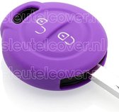 Autosleutel Hoesje geschikt voor Mitsubishi - SleutelCover - Silicone Autosleutel Cover - Sleutelhoesje Paars