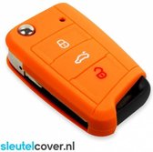 Skoda SleutelCover - Oranje / Silicone sleutelhoesje / beschermhoesje autosleutel