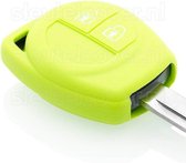 Autosleutel Hoesje geschikt voor Nissan - SleutelCover - Silicone Autosleutel Cover - Sleutelhoesje Lime groen