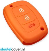 Autosleutel Hoesje geschikt voor Hyundai - SleutelCover - Silicone Autosleutel Cover - Sleutelhoesje Oranje