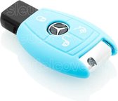 Mercedes SleutelCover - Lichtblauw / Silicone sleutelhoesje / beschermhoesje autosleutel
