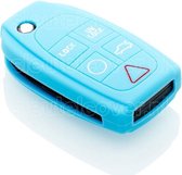 Volvo SleutelCover - Lichtblauw / Silicone sleutelhoesje / beschermhoesje autosleutel