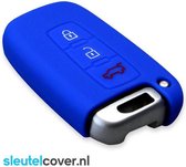 Autosleutel Hoesje geschikt voor Hyundai - SleutelCover - Silicone Autosleutel Cover - Sleutelhoesje Blauw