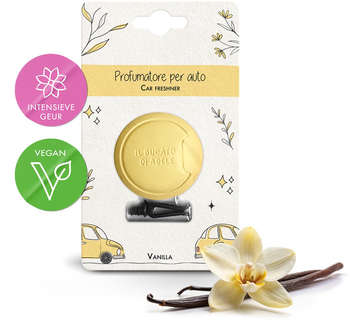 Il Bucato di Adele Autoparfum - Auto Geurverfrisser - Deocar Vanilla Blossom