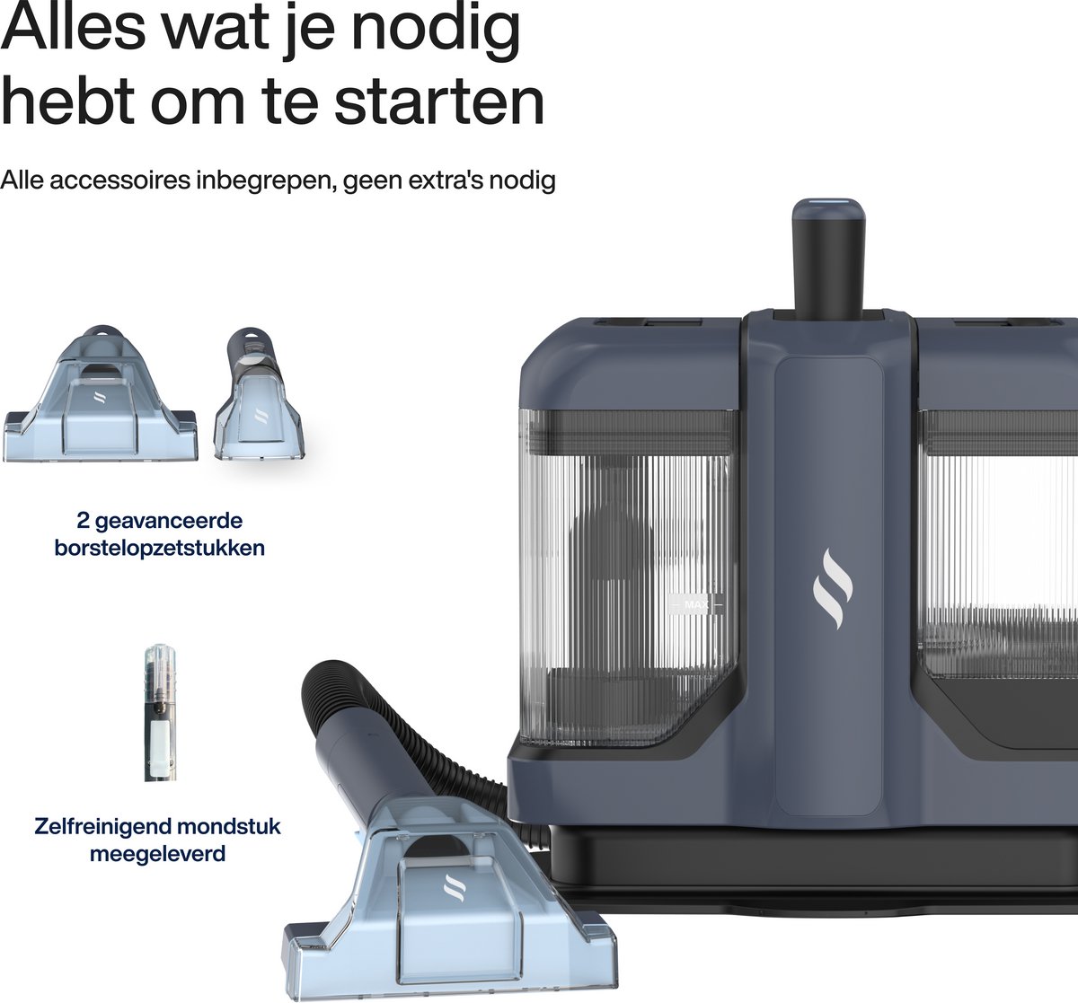 Samako Tapijtreiniger V2 - Draagbare Vlekkenreiniger Bankreiniger Meubelreiniger Zetelreiniger Matrasreiniger Stoomreiniger Reinigingsmachine 1088725740