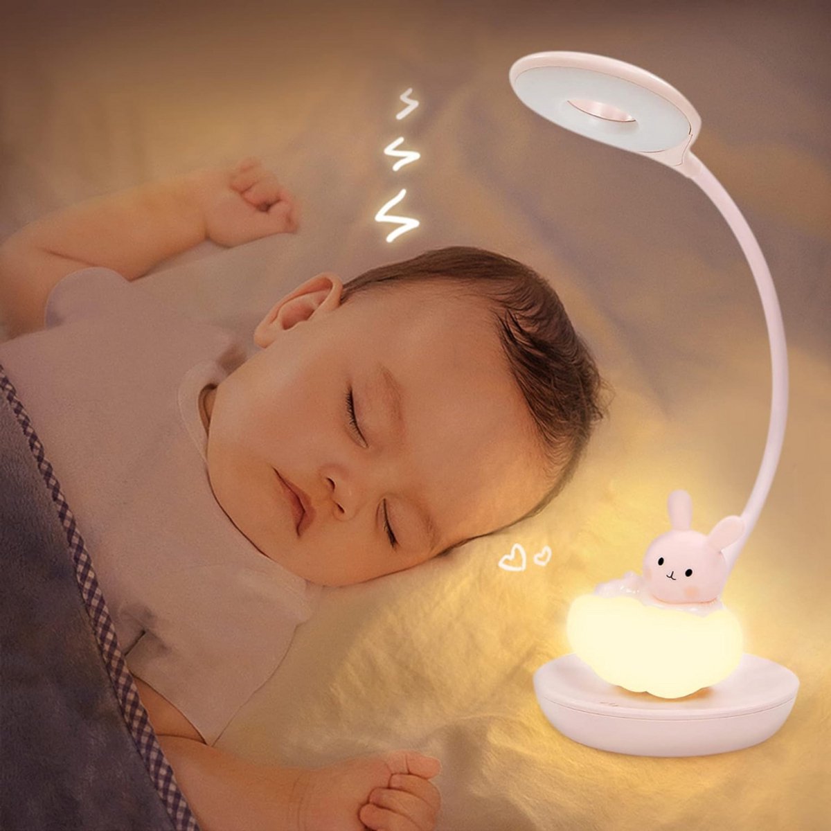 Bureaulamp Kids Nachtkastje Lamp Met Pennenhouder Himmel Tafellamp Met Automatische Kleurverandering Dimbare Oplaadbare Led Leeslamp Voor Kinderen