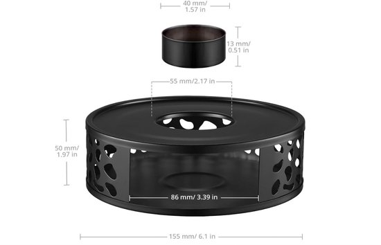 RVS Theepot Warmhouder - Theewarmer - Theekoker - voor Het Verwarmen Koffie Glas Theepotten - Theelichthouders - Warmhouder - LOUZIR — afbeelding 2