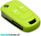 Autosleutel Hoesje geschikt voor Opel - SleutelCover - Silicone Autosleutel Cover - Sleutelhoesje Lime groen
