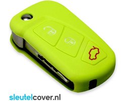 Autosleutel Hoesje geschikt voor Ford - SleutelCover - Silicone Autosleutel Cover - Sleutelhoesje Lime groen