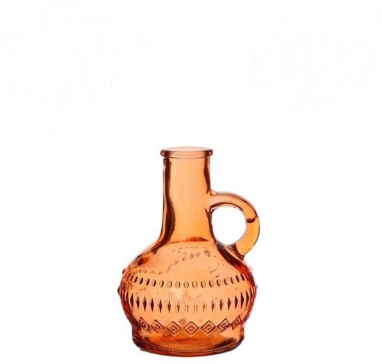 Flesvaas Lille oranje Ø7xH10cm