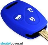 Honda SleutelCover - Blauw / Silicone sleutelhoesje / beschermhoesje autosleutel