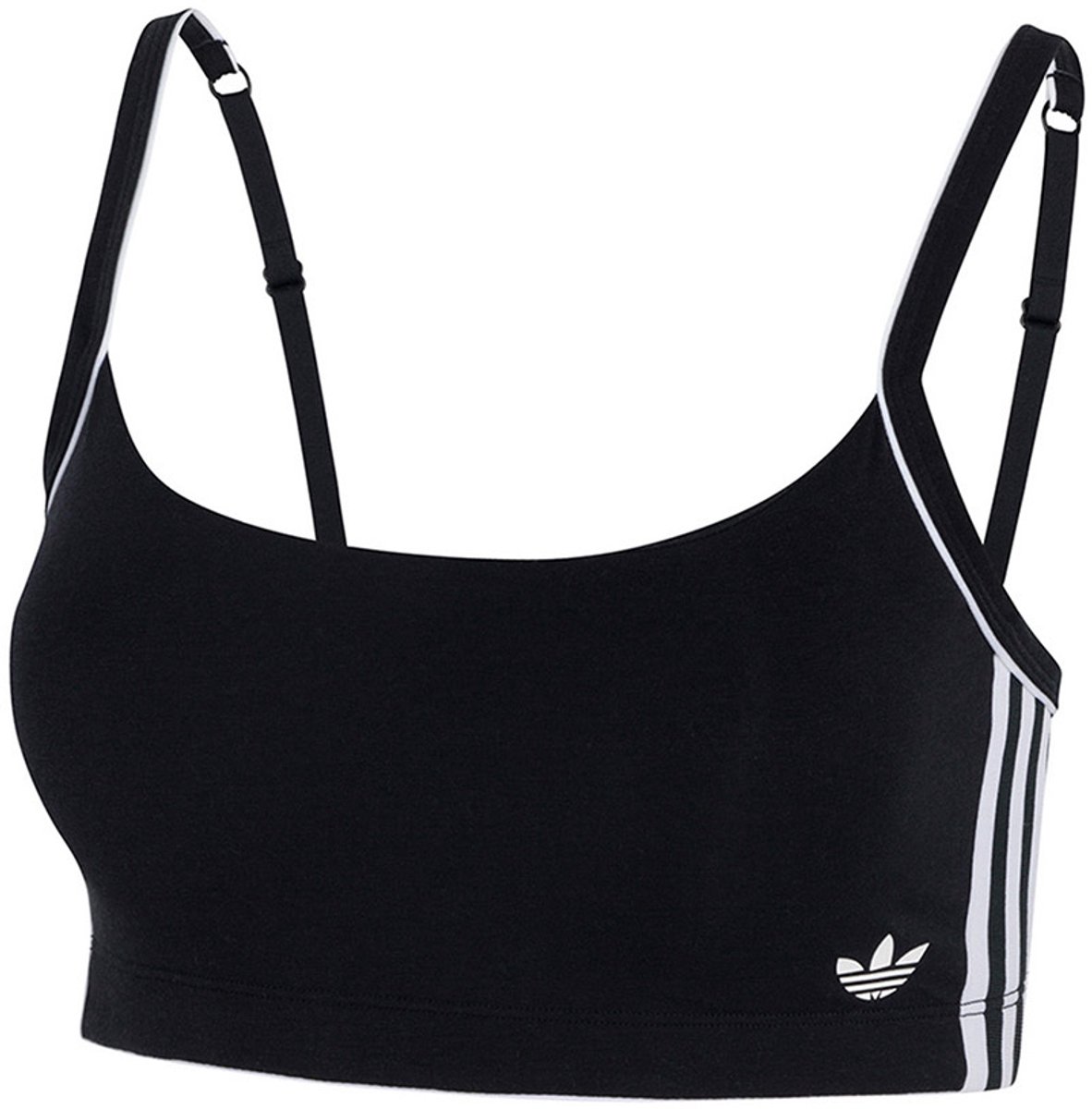 Adidas Originals Scooped Bralette - Originals Adicolor Comfort Flex Cotton – Damen Onderbroek - zwart