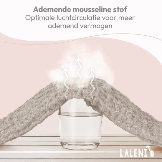 Laleni Hydrofiele Doeken - 100% Katoen - Mousseline - 70x70cm - Beige - Set van 20 van Laleni — afbeelding 3