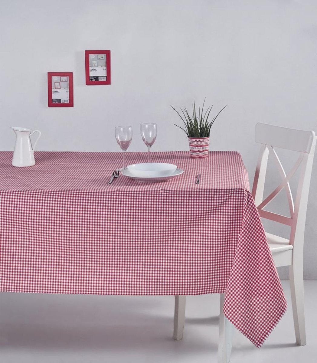Asir - Tafelkleed - Rood - 170 x 170 cm