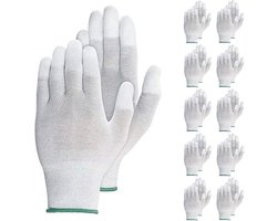 10 paar - Antistatische handschoenen - Grijze koolstofvezelcoating - Veiligheidswerkhandschoenen