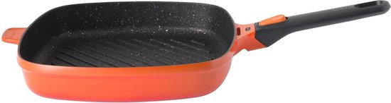 GiPP Ovenpan met deksel, 18 cm, kleine pan voor inductie, steelpan, granieten antiaanbaklaag, bakelieten handvat, sauspan, melkkan, kookpan 18 cm, voor inductie, PFOA-vrij, wit