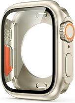 Coque Bumper pour Apple Watch Series 7/8/9 - 45 mm - Coque rigide intégrale avec protection d'écran - Goud