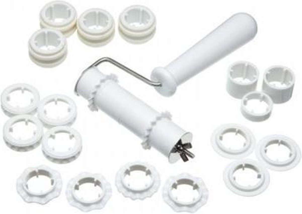 KitchenCraft Fondant uitsteker / patroon roller - embosser set - Sweetly Does It | Kitchen Craft