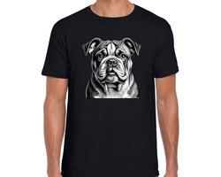 Bellatio Decorations Cadeau/verkleed T-shirt heren - zwart - Engelse Bulldog hond - hondenliefhebber XL