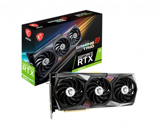 GeForce RTX 3060 Ti 8GB GDDR6 grafische kaart MSI Gaming Z Trio PCIe 4.0 HDMI 3x DisplayPort