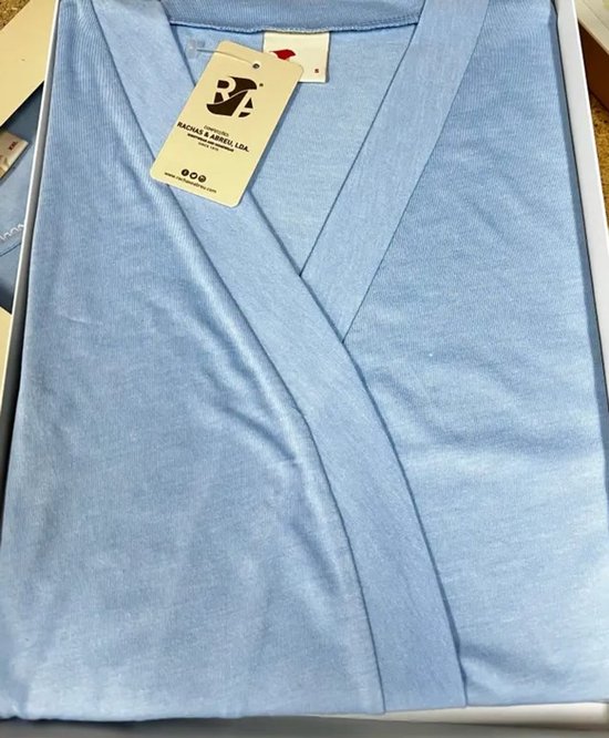 Dames Badjas Blauw met Zijzakken Katoen Maat L