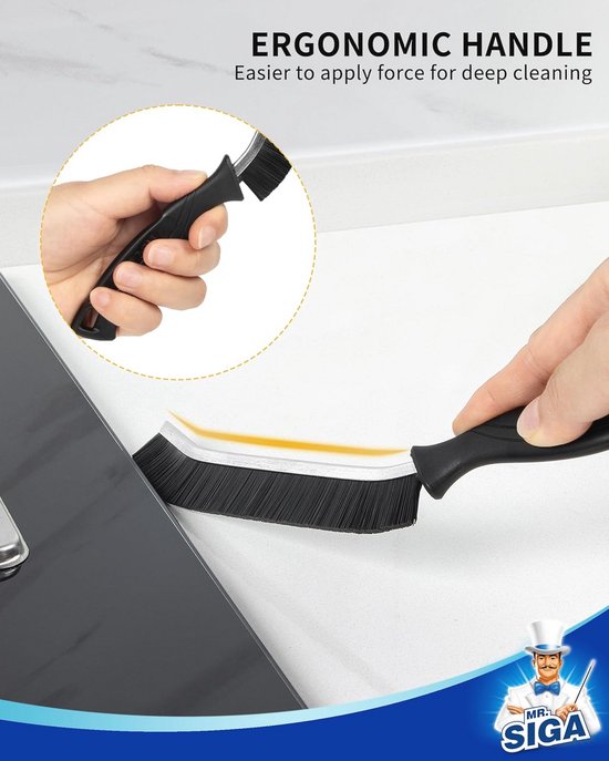 Spleetborstel voor effectieve reiniging - Multifunctionele voegenborstel voor badkamer, keuken en meer - 5 stuks van Nirox — afbeelding 3