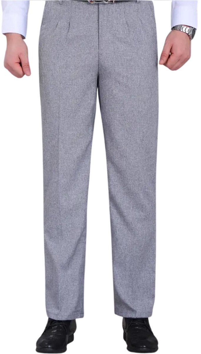 Bovista Linnen Broek Heren Zomerbroek Volwassenen Lange Broek Pantalon Strandbroek Zomer Ibiza Stijl Lichtgrijs