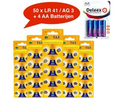 AG 3 / 392A Alkaline batterijen - 5x10 strips - 50 stuks knoopcel Tian Qiu batterijen (ook bekend als LR41 G3 192 GP92A 392 SR41 SR41W L736 384 SR736SW )
