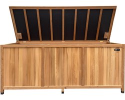 AXI Milo houten Opbergbox L (1000) Bruin - Kussenbox met bodem – 800 Liter - 200x80x80 cm – Gecarboniseerd Hemlock hout - Opbergbox Tuin