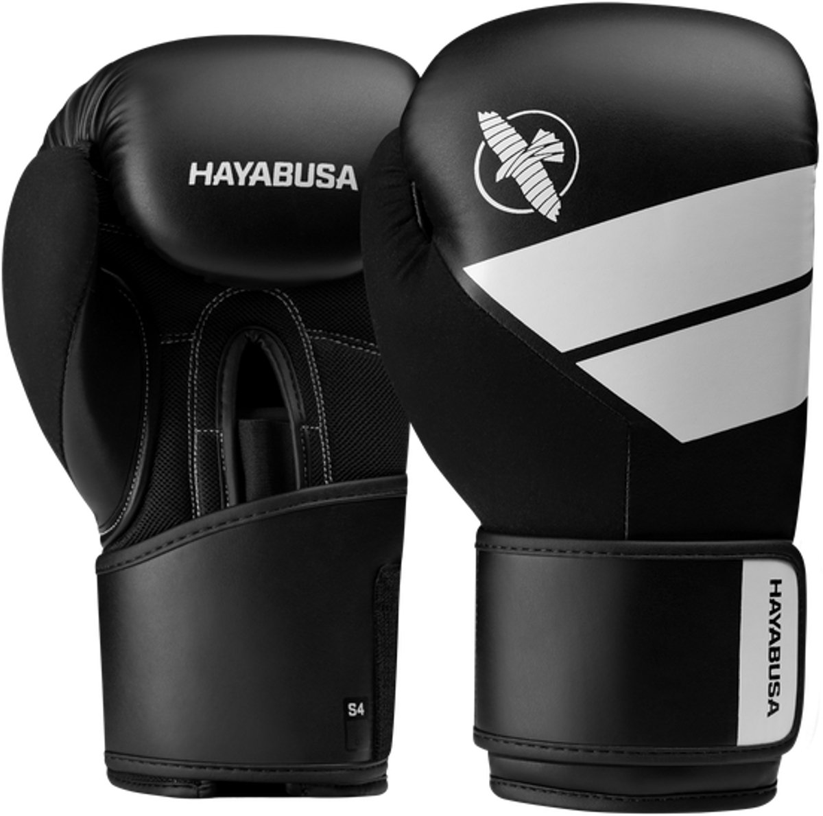 Hayabusa S4 Bokshandschoenen - Zwart/Wit 14 oz