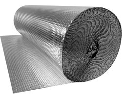 Isolatiefolie Dubbel Laags Aluminiumfolie 0,6 x 20 m – 200 g/m² Thermische Folie met Luchtkamers – Ideaal voor Wand-, Vloer- en Dakisolatie, Radiator Reflectiefolie