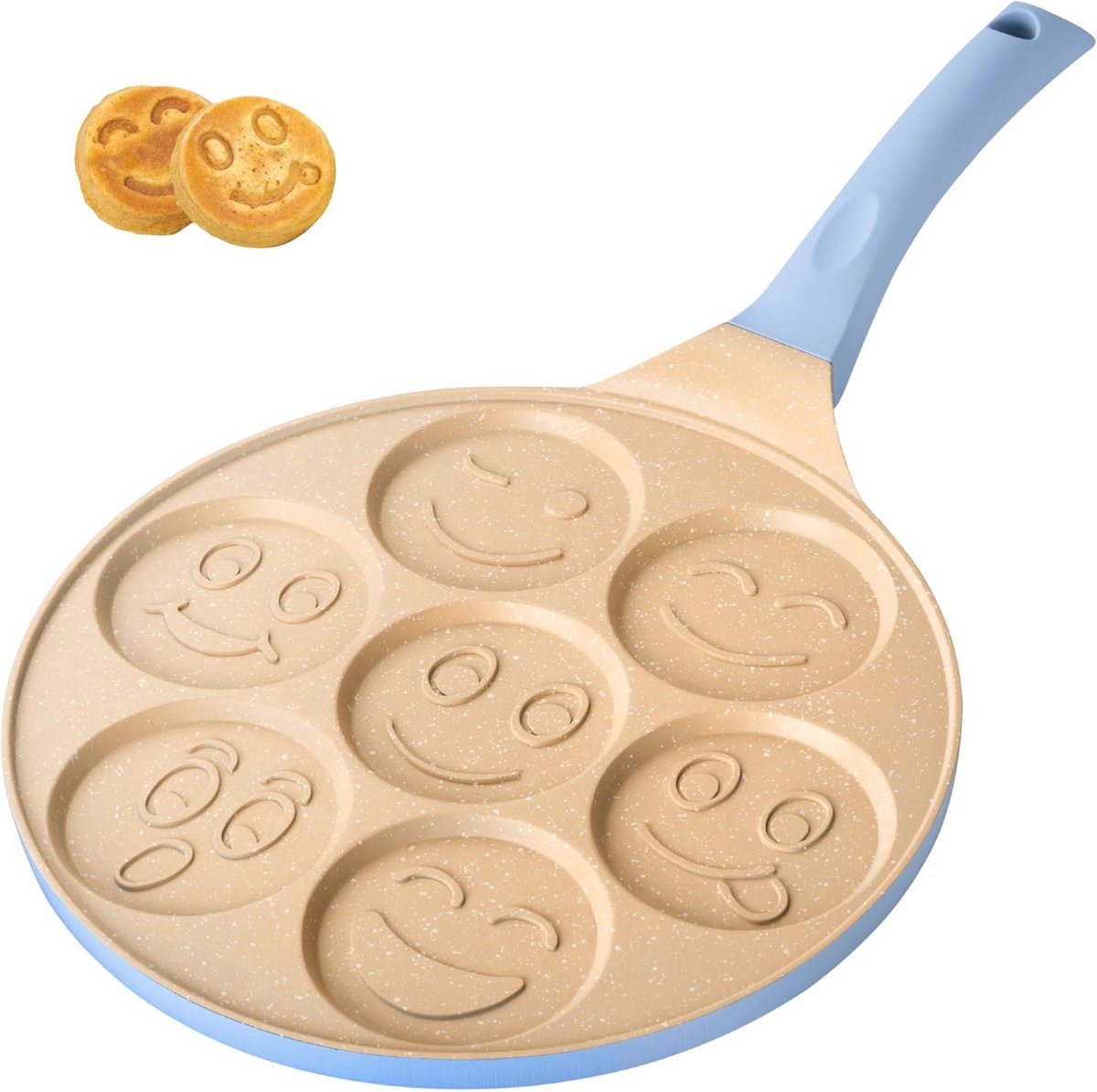 Leuke Pannenkoekenpan met Anti-aanbaklaag - Ideaal voor Kinderen, 26 cm, Voor Alle Kookplaten