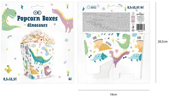 Een Feestje Met Snoes | Snoes - Traktatiezakjes - 12 Stuks - Dino - Dinosaurus - Aquarel
