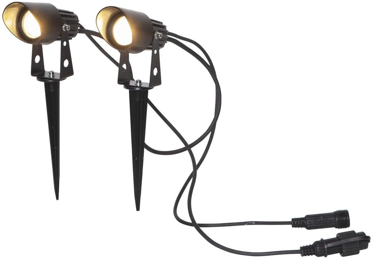 Star Trading LED-buitenspots 'Spotlight Extra', 2 stuks, Systeem 24 accessoire, zwart, 4,7 B, H 8 cm