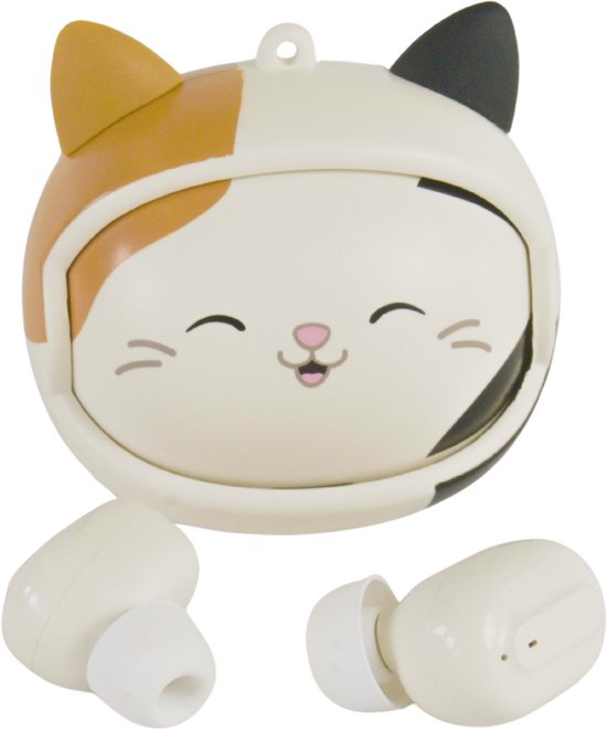 Squishmallows - Cam - emoji face flip - oordopjes TWS - met oplaadcase
