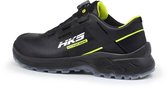 HKS AirGuard Neon Black BOA S3L werkschoenen - veiligheidsschoenen - safety shoes - heren - laag - stalen neus - zonder veters - antislip - ESD - lichtgewicht - Vegan - zwart - maat 43