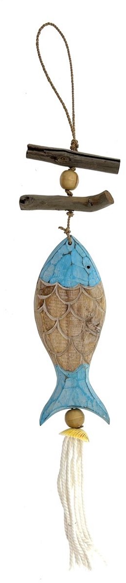 Guirlande vis Timbo blauw schubjes