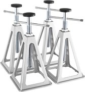 4-Pack RV-Stabilisatiekrikken, Aluminium Nivelleringskrikken voor Caravans en Campers, Verstelbare enkelvoudige Boutondersteuning tot 6000 Lbs, Uitschuifbaar van 11" tot 17"