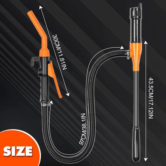 Pompe à Batterie Portable Électrique – Transfert Essence, Diesel, Eau, Kérosène, Débit 9 L/min, Avec Buse Contrôle