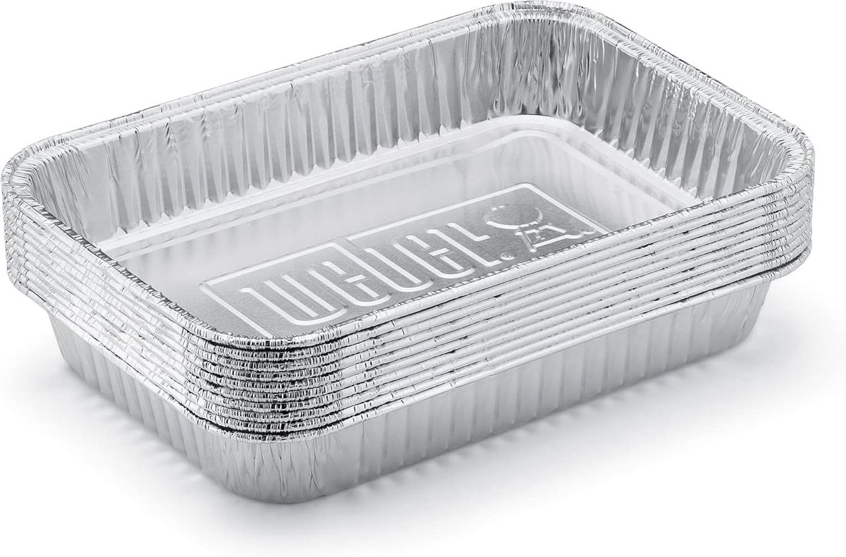 Zandarix Opvangbakjes Set - 0x Kleine Wegwerp Opvangbakjes - Gemaakt Van Stevig Aluminium - Met Gemak De Barbecue Reinigen En Bijgerechten Voorbereiden - 12,7 cm x 19,05 cm