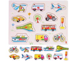 foto van Voertuigen - Houten puzzels voor kinderen 1 jaar / 2 jaar / 3 jaar - Educatief speelgoed - Cadeau jongen / meisje - Baby / Dreumes / Peuter - Traktatie - Uitdeelcadeaus